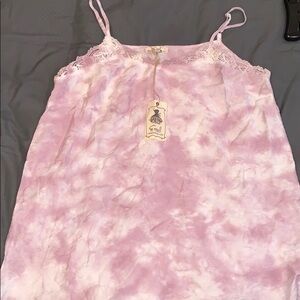 Lavender tie dye adjustable tank top by easel